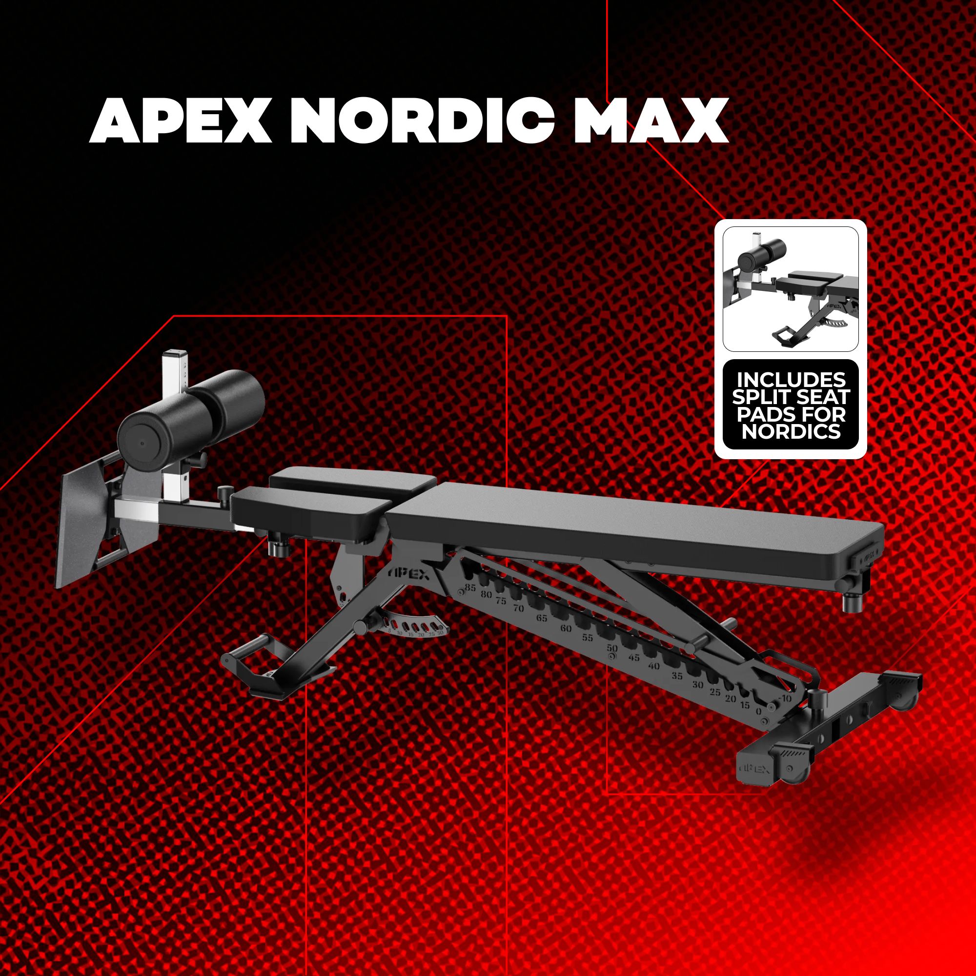 エクササイズグッズ BODICAL APEX Nordic Max | Adjustable Nordic Bench Attachment – APEX FITNESS