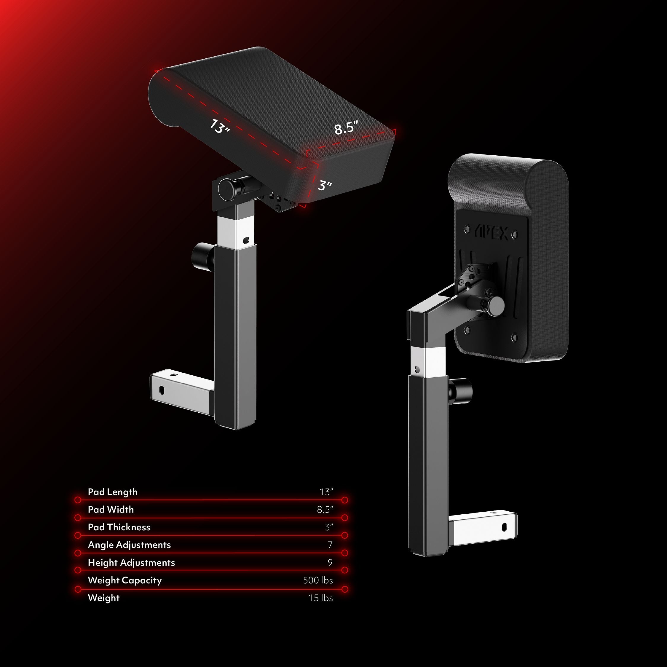 APEX Stryker Pad product dimensions and specs.